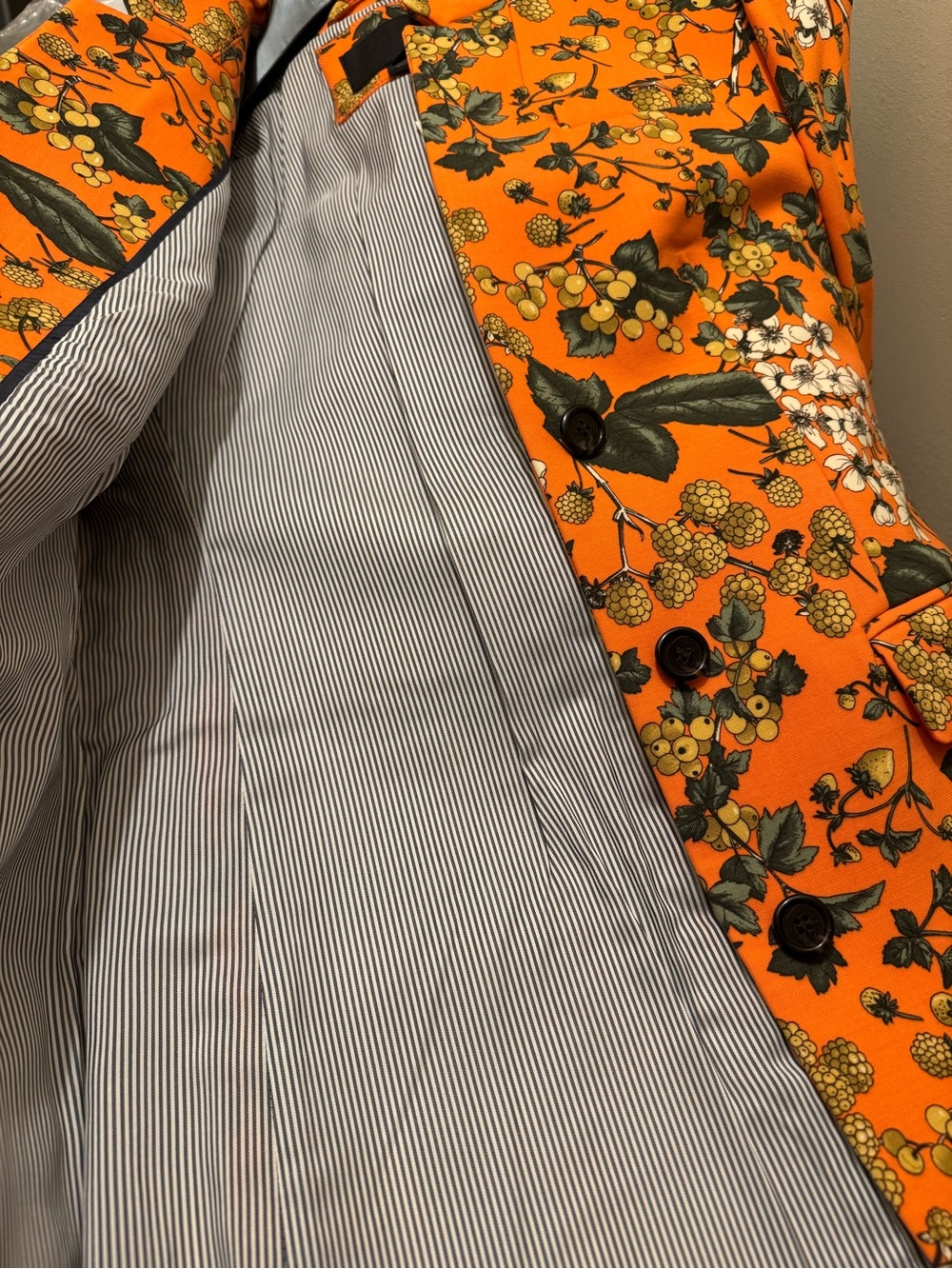 NWT J. Crew Collection Ratti Regent Top Coat Terracotta Floral Wool Blend Size 6 - Picture 5 of 16